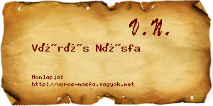 Vörös Násfa névjegykártya